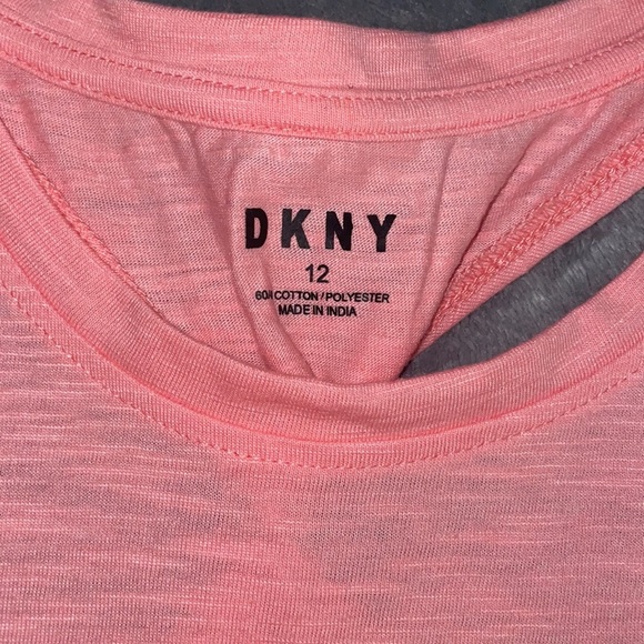 DKNY Donna Karen - girls twist back tank Size 12 -Silver iridescent print. - Picture 6 of 11